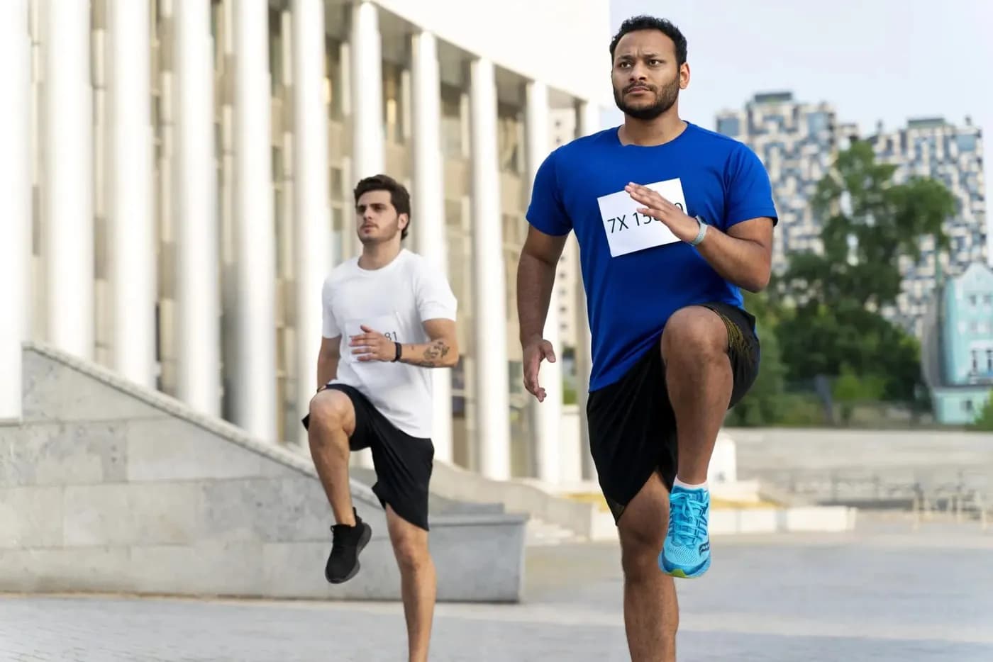 Man running outdoors on a road, illustrating the fitness benefits of running for men