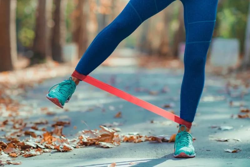 strength training for women over 40 -lateral band walk