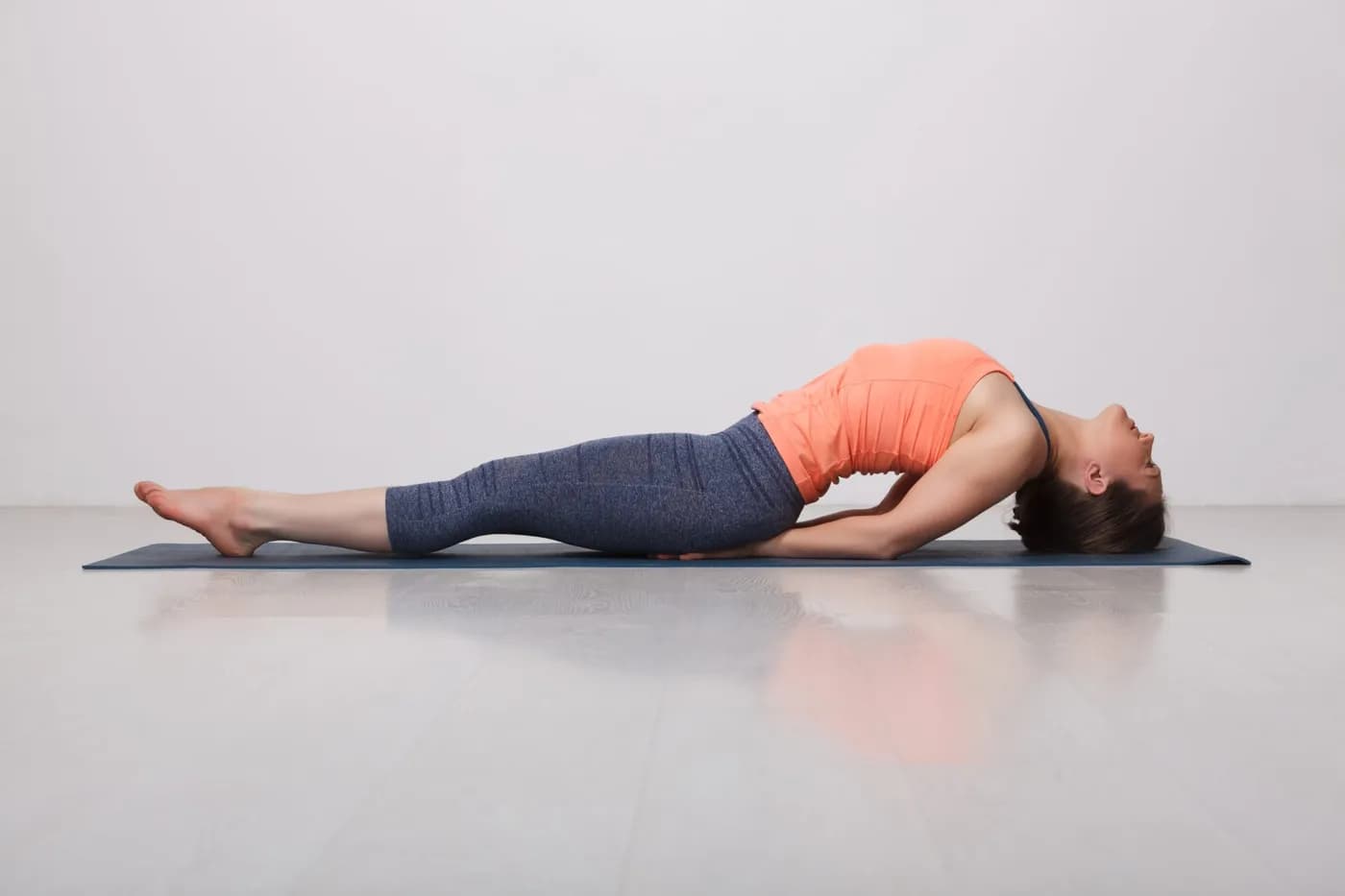 Yogi practising Matsyasana (Fish Pose)
