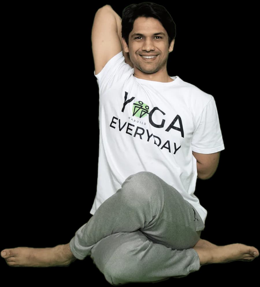 Post workout stretch pose for recovery and flexibility