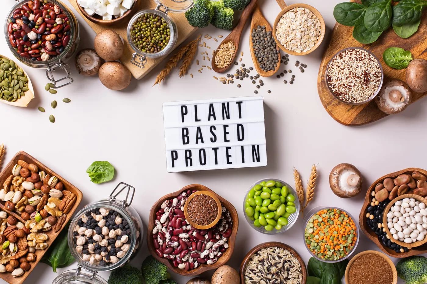 Protein-rich vegetarian foods: 1/4th plate habit