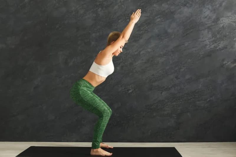 Utkatasana pose practice